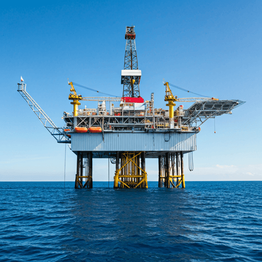 Hero background showing an oil rig
